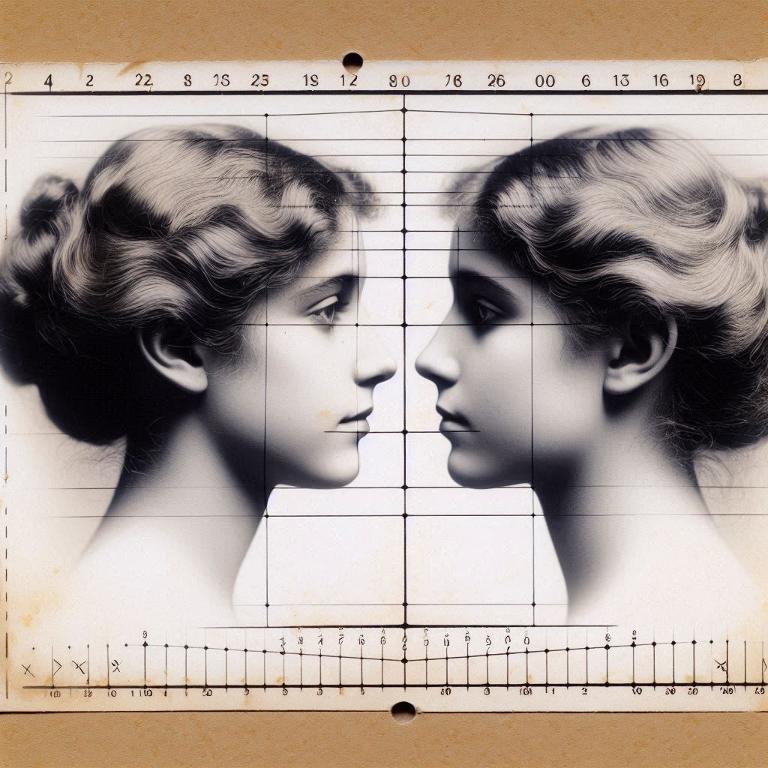 Tirage photographique gélatno-bromure représentant une fiche anthropométrique d'un femme, visage (profil)